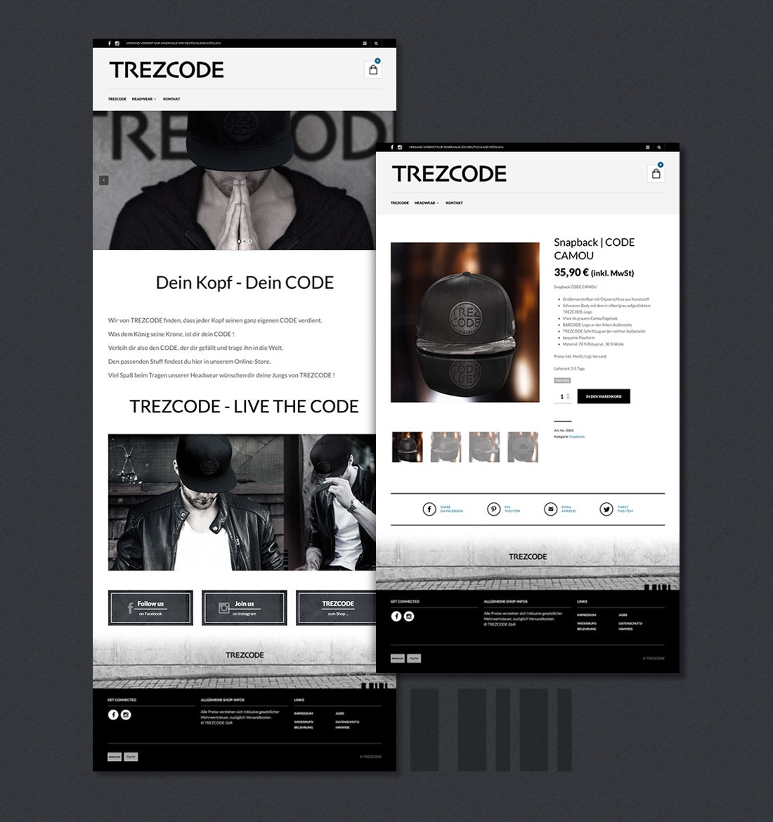 Webdesign für Fashion-Produkte
