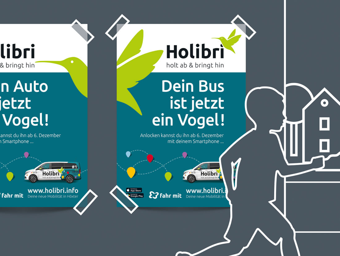Plakatgestaltung Holibri in der Stadt Höxter